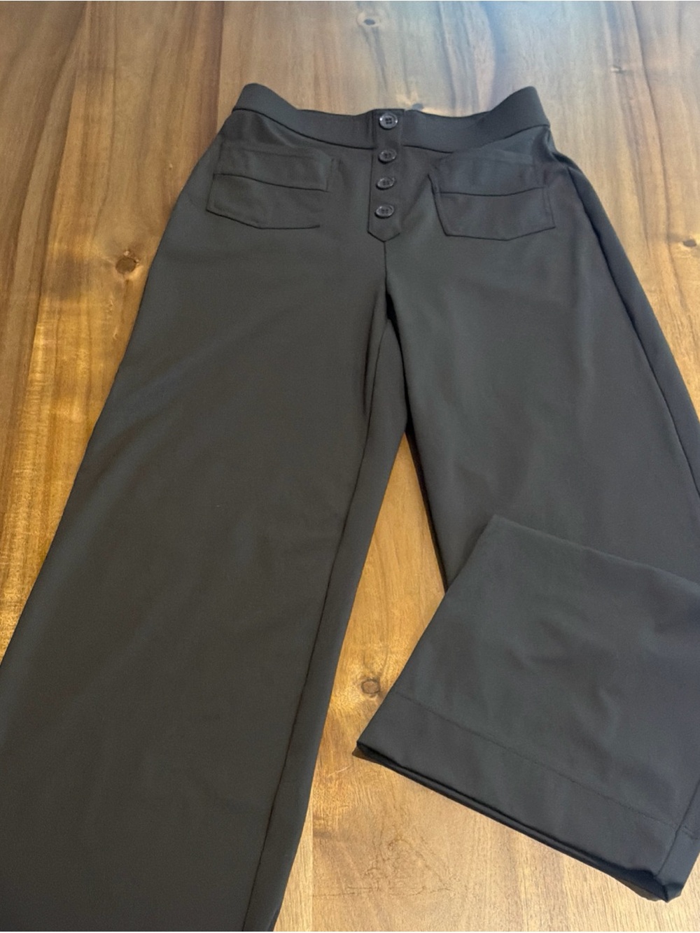 Halara DayStretch High Waisted Pockets Straight Leg Casual Pants Olive S Tall